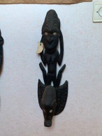 Ancien Masque Polynésien En Bois - Afrikaanse Kunst