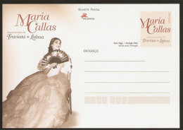 Portugal Carte Entier Postal 350 Maria Callas Opera 50ème Anniversaire La Traviata De Lisbonne 2008 Postal Stationary - Singers