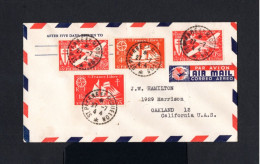 S3319-SAINT PIERRE Et MIQUELON-AIRMAIL COVER SPM To OAKLAND (usa) 1944.WWII.FRENCH COLONIES.Enveloppe AERIEN - Storia Postale