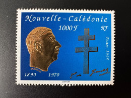 Nouvelle-Calédonie 1995 YT N°682 25e Anniversaire De La Mort Du Général Charles De Gaulle Gold Doré - De Gaulle (Generaal)