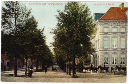 Roermond - Willem II Singel Met Paarden En Volk - Roermond