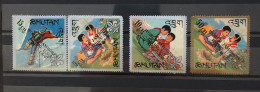 BHUTAN 1967 World Scout Jamboree USA Ovpt 4v  Children MNH - Bhoutan