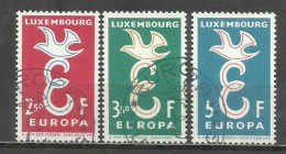 9308- LUXEMBURGO SERIE COMPLETA 1958 Nº 548/550 SERIE EUROPA.CALIDAD.SERIE EUROPA - Oblitérés