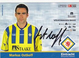 AK 176172 FOOTBALL / SOCCER / FUSSBALL - Eintracht Braunschweig  - Markus Osthoff - Football