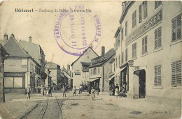 - Haute Saône - Ref-A440- Hericourt - Faubourg De Belfort Et Grande Rue - Cachet Militaria - Marcophilie - - Héricourt