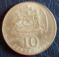 CHILE- 10 CENTESIMOS 1971. - Chili