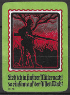 1914 DEUTSCHLAND WW1 GERMANY PROP Reklamemarke VIGNETTE Steh Ich In Sinstrer Mitternacht So Einsam Auf Der Stillen Nacht - WW1