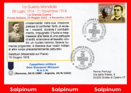 ANNULLO GRANDE GUERRA MINZONI DON GIOVANNI  M.A.V.M. 100° MARTIRIO - 2021-...: Marcophilie