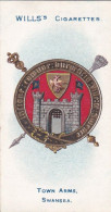 69 Swansea  - Borough Arms 1906 - Wills Cigarette Card - Original  - Antique - Wills