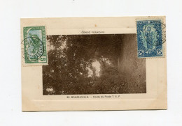 !!! CONGO, CPA DE 1912 POUR PARIS CACHET DE LIRANGA - Storia Postale