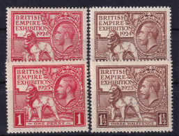 GREAT BRITAIN 1924/25 - MNH - Mi 166-169 - Unused Stamps