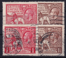 GREAT BRITAIN 1924/25 - Canceled - Mi 166-169 - Oblitérés