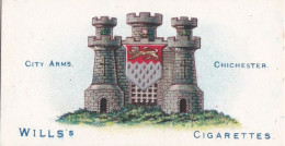 63 Chichester - Borough Arms 1906 - Wills Cigarette Card - Original  - Antique - Wills