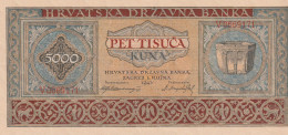 Croatia 5000 Kuna 1943 P13  UNC - Croatie