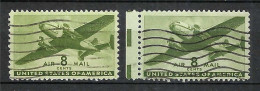 ETATS UNIS P.A.: Lot D'obl., 2 Nuances - 2a. 1941-1960 Usados