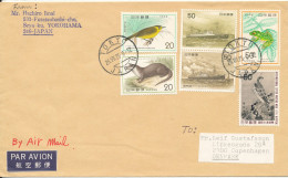 Japan Cover Sent Air Mail To Denmark Tokyo 26-7-1976 Topic Stamps (BIRD On 2 Stamps) - Storia Postale