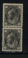 Canada Scott # 66 Pair HINGED Queen Victoria Value $ 26.00 - Unused Stamps