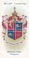 56 Ramsgate  - Borough Arms 1906 - Wills Cigarette Card - Original  - Antique - Wills