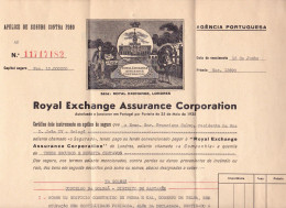 Portugal  -Apólice De Seguro  Royal  Exchange    1925 - Santarem