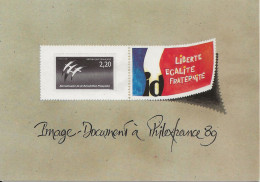 CPM Image Document à Philexfrance 89 - Timbres (représentations)