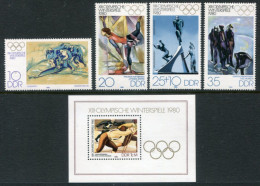 DDR 1980 Winter Olympic Games, MNH / **.  Michel 2478-81, Block 57 - Nuevos