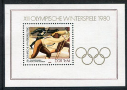 DDR 1980 Winter Olympic Games,block MNH / **.  Michel  Block 57 - Unused Stamps