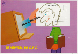 CPM 3615 Cartophil, Le Minitel De CPC (dessin De Fore) - Fore