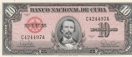 Cuba De 10 Peso 1960, P-79b  UNC - Cuba