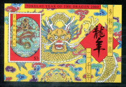 TOKELAU Block 20, Bl.20 Mnh - Jahr Des Drachen, Year Of The Dragon, L'année Du Dragon - TOKÉLAOU - Tokelau