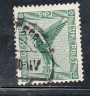 GERMANY GERMANIA GERMAN REICH EMPIRE IMPERO 1926 1927 AIR MAIL POSTA AEREA GERMAN EAGLE 5pf USED USATO OBLITERE' - Posta Aerea & Zeppelin