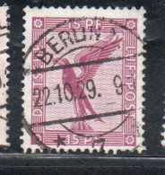 GERMANY GERMANIA GERMAN REICH EMPIRE IMPERO 1926 1927 AIR MAIL POSTA AEREA GERMAN EAGLE 15pf USED USATO OBLITERE' - Airmail & Zeppelin