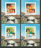 REPUBLICA CENTROAFRICANA YVERT NUM. 581/582 ** NUEVOS DENTADOS Y SIN DENTAR COPA DEL MUNDO DE FUTBOL ESPAÑA'82 - Centrafricaine (République)