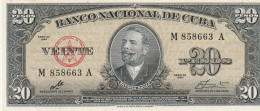Cuba De 20 Peso 1960, P80c  UNC - Cuba