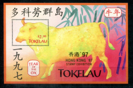 TOKELAU Block 10 I, Bl.10 I Mnh - Jahr Des Ochsen, Year Of The Ox, Année Du Buffle, Hong Kong '97 - TOKÉLAOU - Tokelau