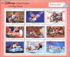 Disney Par Grenade Sc 1543 Pinochio Feuille De 9 Timbres - Disney