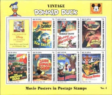 Disney Par Guyana Sc 2773 SP   Cinema  # 4 Feuille  De 7 Timbres - Disney