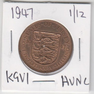 Jersey 1947 Coin King George V1 One Twelfth Of Shilling  Condition Aunc - Jersey