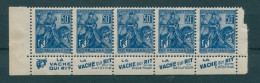 !!! 50C JEANNE D'ARC : BANDE DE 5 AVEC PUBS VACHE QUI RIT NEUVE ** - Unused Stamps