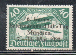 DANEMARK DANMARK DENMARK DANIMARCA 1926 PRIVATE OVERPRINTED 1923 MUNCHEN EXHIBITION 40pf MLH - Aéreo