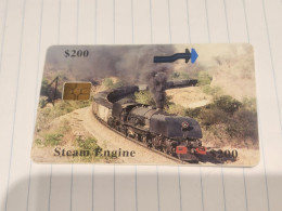 Zimbabwe-(ZIM-31/1)-steam Engine-(35)-($200)-(1300-029299)-(12/00)-used Card+1card Free - Zimbabwe