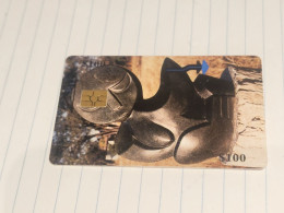 Zimbabwe-(ZIM-38/1)-sculpture 2-(37)-($100)-(1100-251330)-(12/01)-used Card+1card Free - Zimbabwe