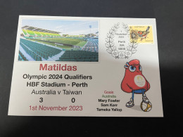 4-11-2023 (1 V 18) Australia (3) V Taiwan (0) - Matildas Olympic 2024 Qualifiers (match 3) 1-11-2023 In Perth - Estate 2024 : Parigi