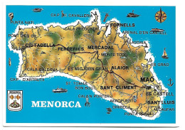 MAPA.- MENORCA.- ILLES BALEARS - Menorca