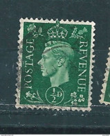 N° 209 George VI  Filigrane K Grande Bretagne 1937 Oblitéré Timbre Royaume-Uni  GB - Oblitérés