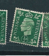 N° 209 George VI  Filigrane K Grande Bretagne 1937 Oblitéré Timbre Royaume-Uni  GB - Usati