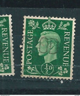 N° 209 B George VI -> Filigrane Renversé Timbre  Grande Bretagne 1937 Oblitéré Royaume-Uni  GB Postage Revenue - Oblitérés