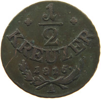 HAUS HABSBURG 1/2 KREUZER 1816 A FRANZ II. 1792-1835 #c039 0073 - Austria