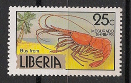 Liberia - 1981 - N°Yv. 927 - Crevette - Neuf Luxe ** / MNH / Postfrisch - Crostacei