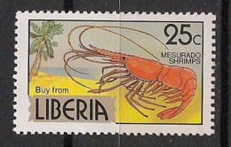 Liberia - 1981 - N°Yv. 927 - Crevette - Neuf Luxe ** / MNH / Postfrisch - Crustacés