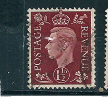 N° 211B George VI Filigrane K Renversé Timbre  Grande Bretagne 1937 Oblitéré Royaume-Uni GB - Oblitérés